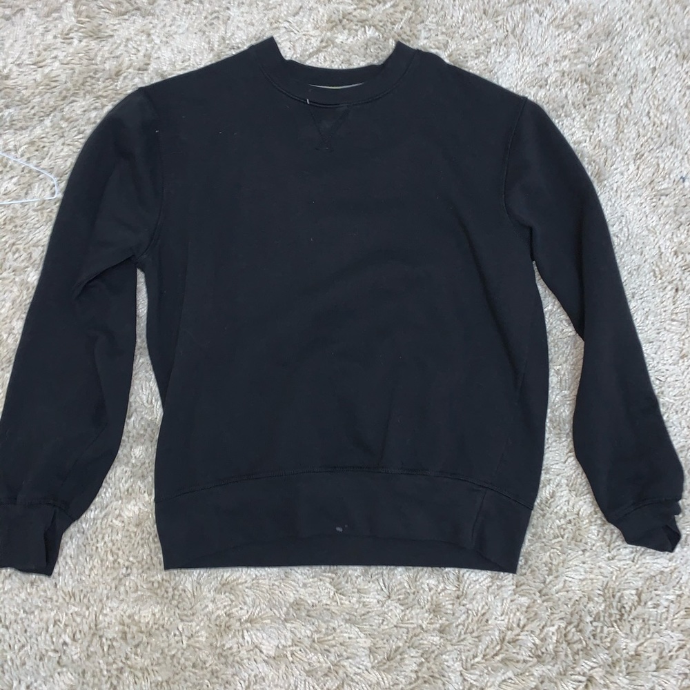 plain black crew neck